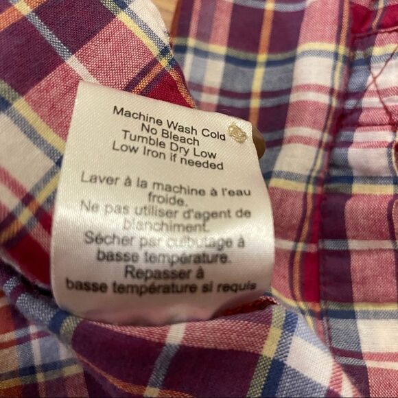 TNA Plaid Flannel Button-Up Red - Picture 10 of 16